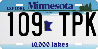 MN license plate 109TPK