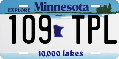 MN license plate 109TPL
