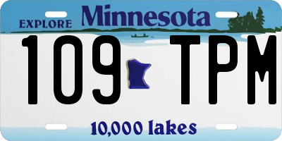 MN license plate 109TPM
