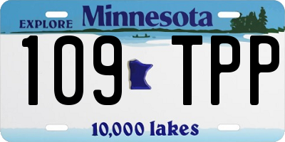 MN license plate 109TPP