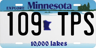 MN license plate 109TPS