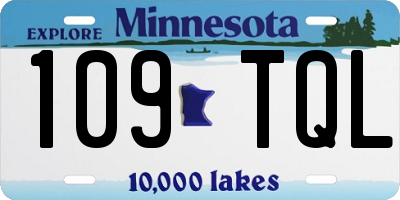 MN license plate 109TQL