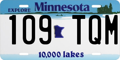 MN license plate 109TQM