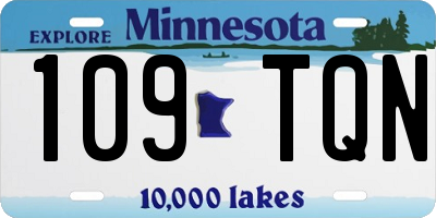 MN license plate 109TQN