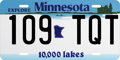MN license plate 109TQT