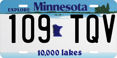 MN license plate 109TQV