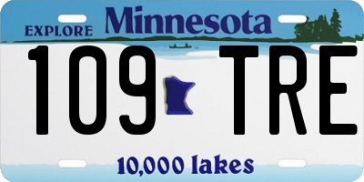 MN license plate 109TRE