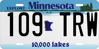 MN license plate 109TRW