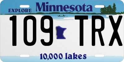 MN license plate 109TRX