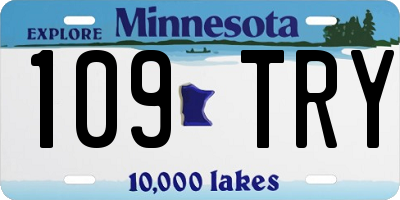 MN license plate 109TRY