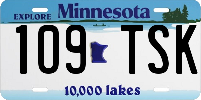MN license plate 109TSK