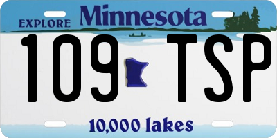 MN license plate 109TSP