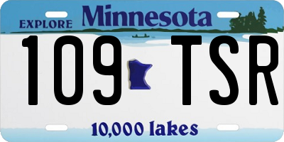 MN license plate 109TSR