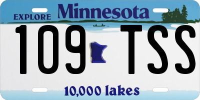MN license plate 109TSS