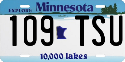 MN license plate 109TSU