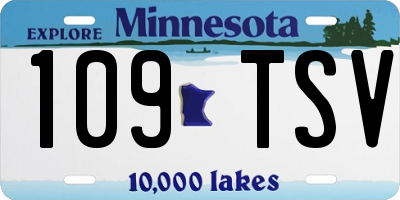 MN license plate 109TSV