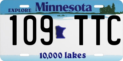 MN license plate 109TTC