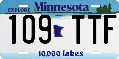 MN license plate 109TTF