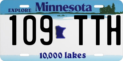 MN license plate 109TTH