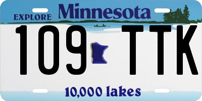 MN license plate 109TTK