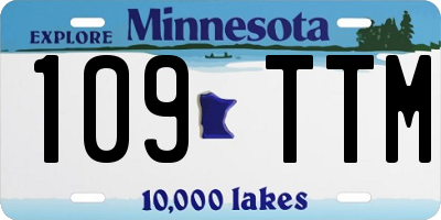 MN license plate 109TTM