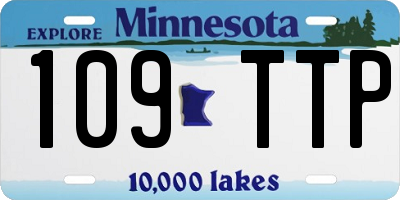 MN license plate 109TTP