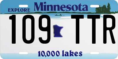 MN license plate 109TTR