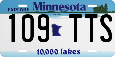 MN license plate 109TTS