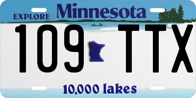 MN license plate 109TTX