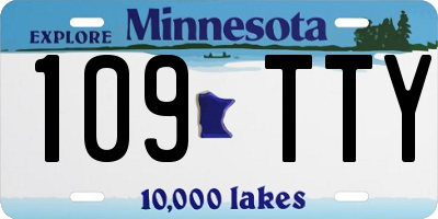 MN license plate 109TTY