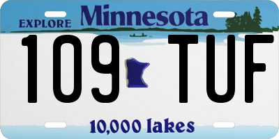 MN license plate 109TUF