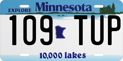 MN license plate 109TUP