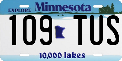MN license plate 109TUS