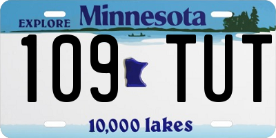 MN license plate 109TUT