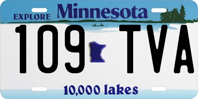 MN license plate 109TVA