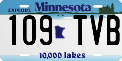 MN license plate 109TVB