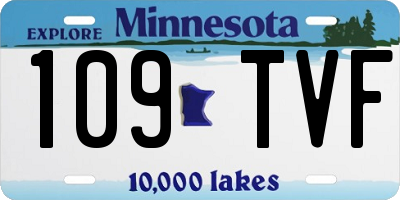 MN license plate 109TVF