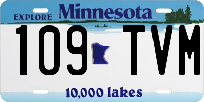 MN license plate 109TVM