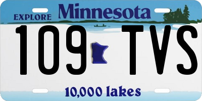 MN license plate 109TVS