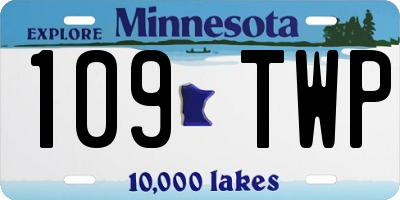 MN license plate 109TWP