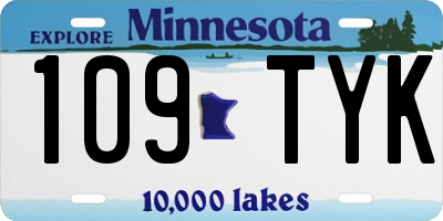 MN license plate 109TYK