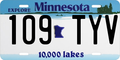 MN license plate 109TYV