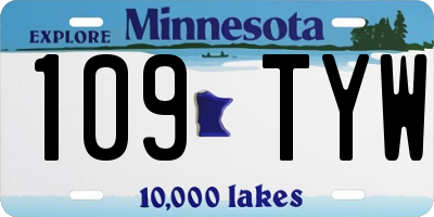 MN license plate 109TYW