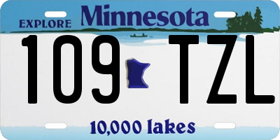 MN license plate 109TZL
