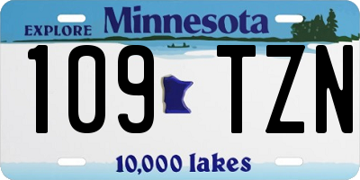 MN license plate 109TZN