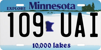 MN license plate 109UAI