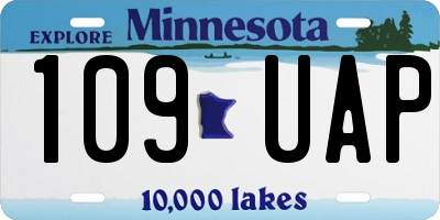 MN license plate 109UAP