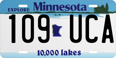 MN license plate 109UCA