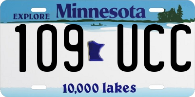 MN license plate 109UCC