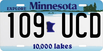 MN license plate 109UCD